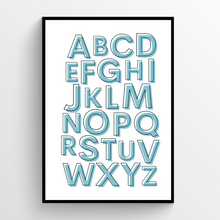 Load image into Gallery viewer, Alphabet Blush Blue - Uppercase
