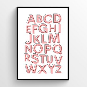 Alphabet Blush Pink - Uppercase