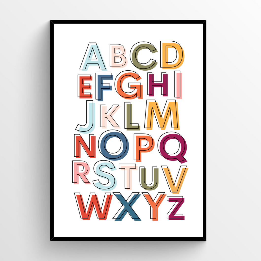 Alphabet coloured - Uppercase