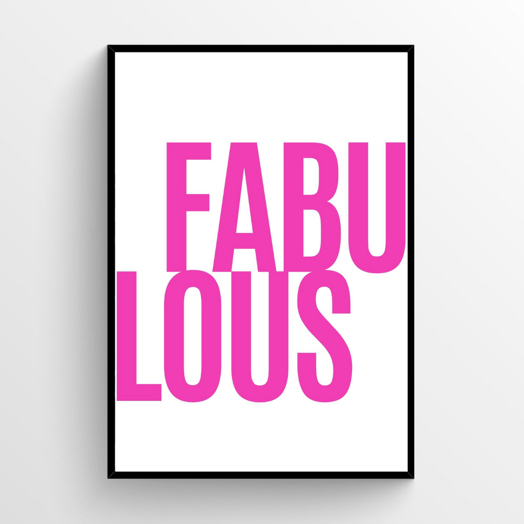 Fabulous, Pink on White